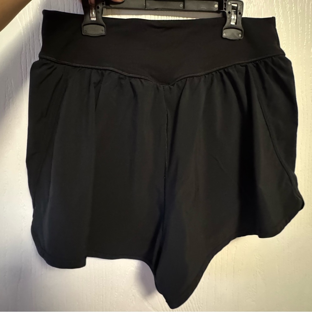 aerie Black Athletic Shorts with High Waist